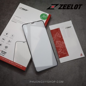 Dán cường lực iPhone ProMax ZeeLot 2.5D trong suốt (Thương hiệu Singapore)